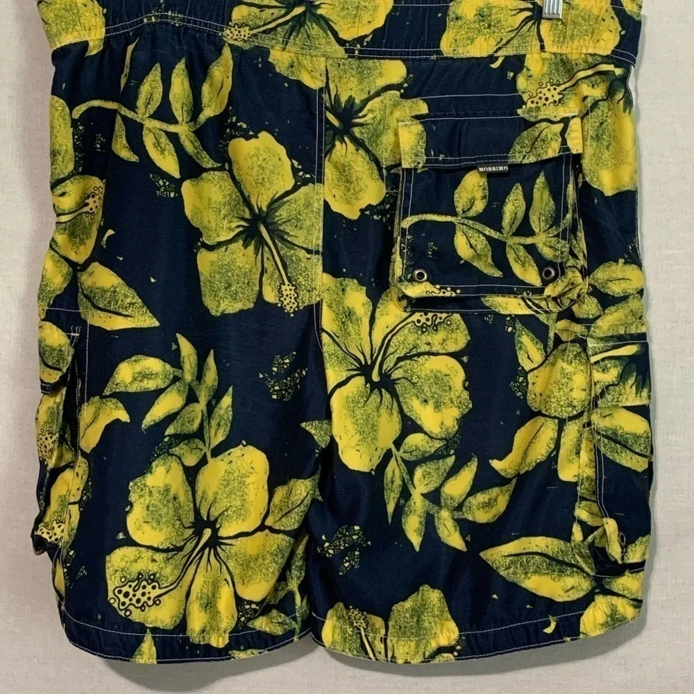 Mossimo  Sz L Board Surf Beach Swim Swimwear Long Shorts Floral Trunks Mens